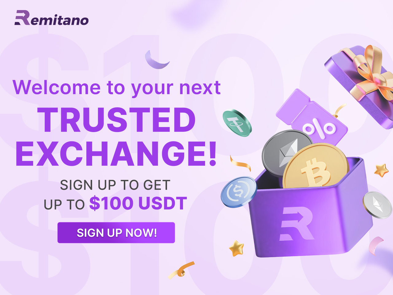 $100 Fee Rebate Gift & Instant VIP Upgrade for Crypto Users!